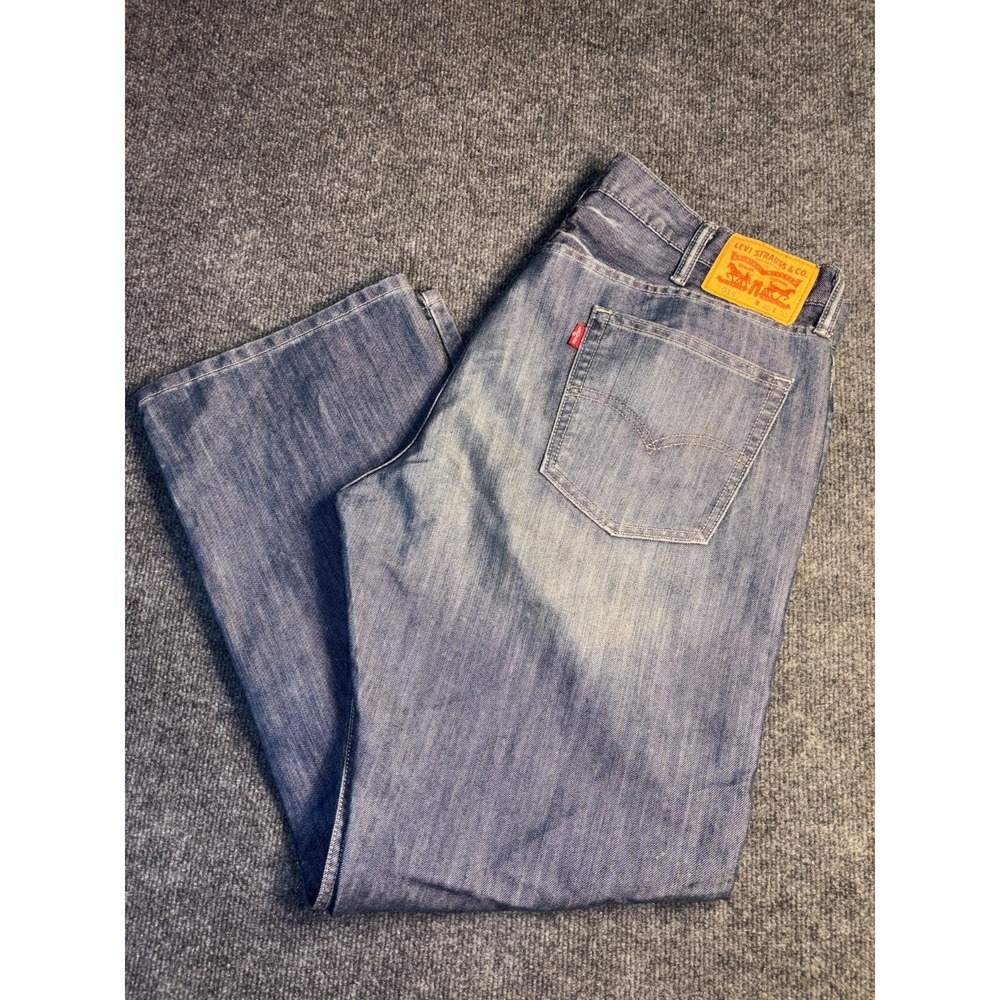Levi's 514 Jeans Mens 40x30 Blue Denim 5-Pockets Design Red Tab Straight Leg